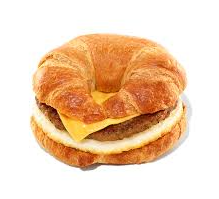 Sausage, Egg & Cheese on a Croissant – with Hash Browns