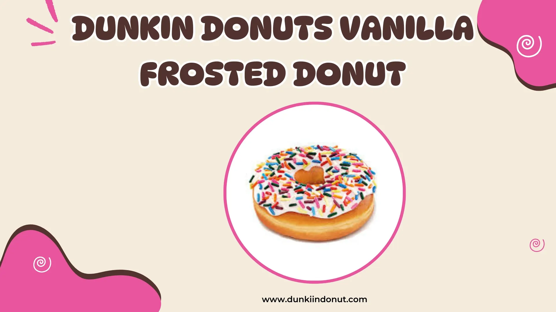 Dunkin Donuts Vanilla Frosted Donut